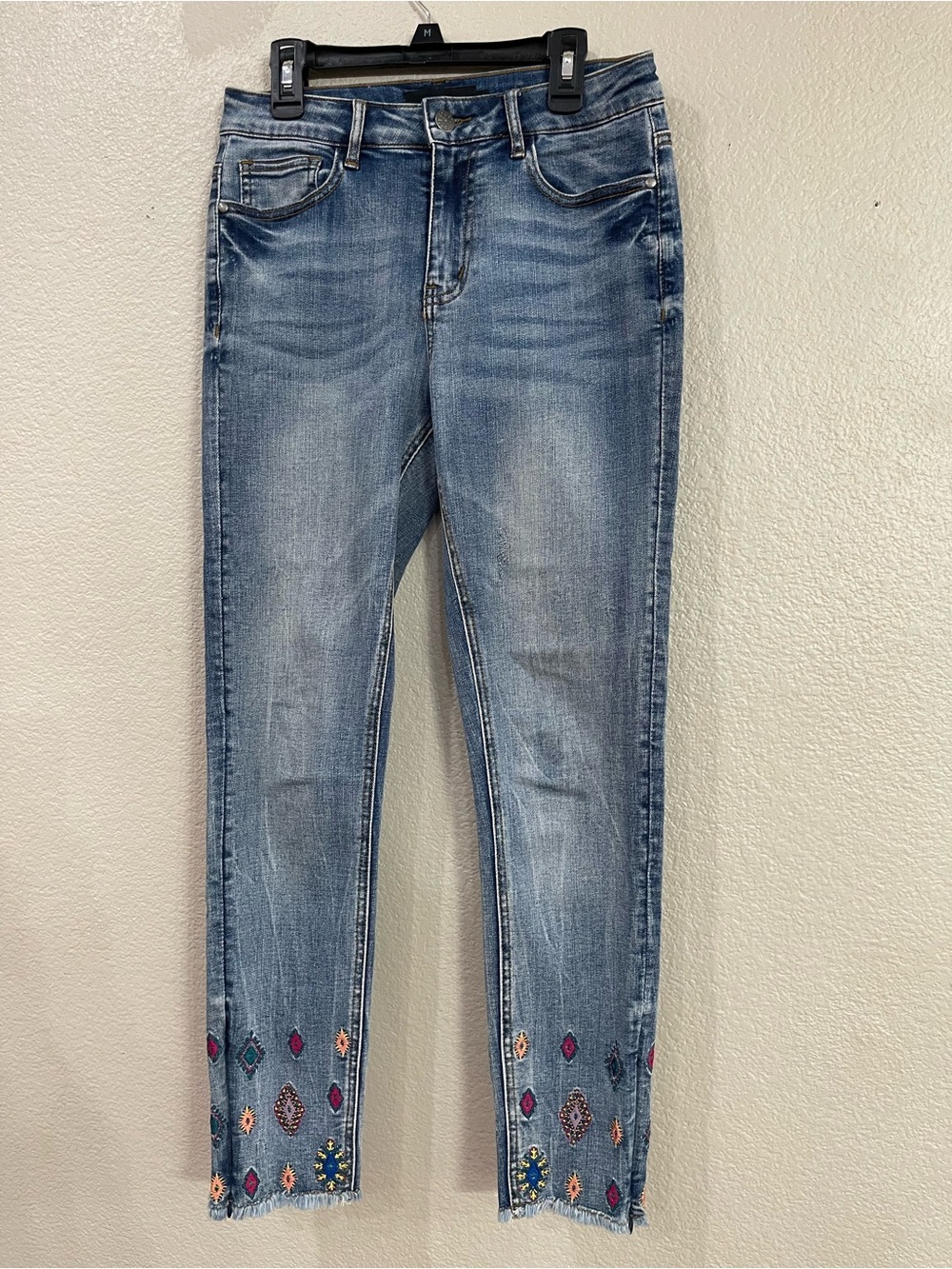 Desigual SKINNY ANKLE GRAZER JEANS embroidered jeans
